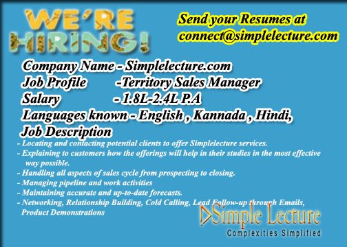 imadhurpahwa's tweet photo. We are Hiring!!! Send your resumes @ connect@simplelecture.com #jobs #jobseekers #hiring #startup #simplelecture https://t.co/zZMh3sEIlZ