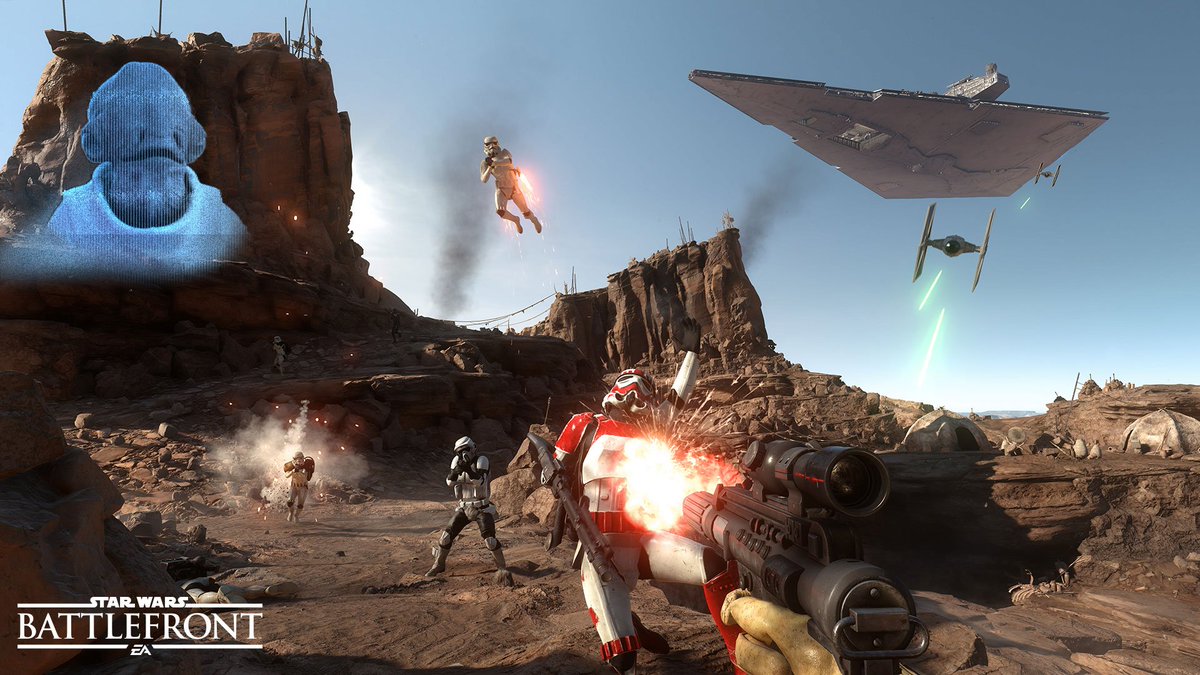 GameStopNorge's tweet photo. Sett deg tilbake og nyt hvert sekund av den nye SW Battlefront: Battle of Jakku traileren   https://t.co/yz8Rf6riJZ https://t.co/opS6FzfPcY