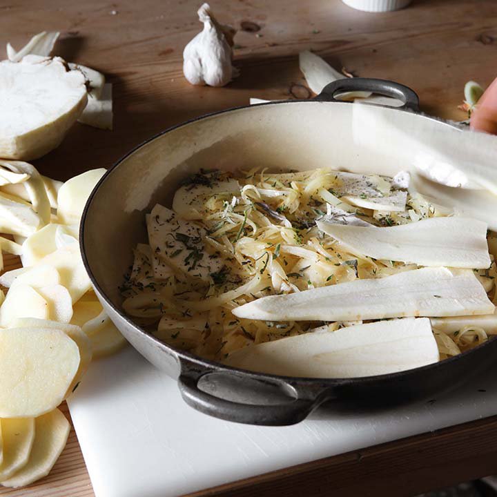 rivercottage's tweet photo. Got a glut of parsnips to use up? Try our three-root boulangère...
https://t.co/xF3M5s6Omd #wastenot https://t.co/wYBN6LH4BZ