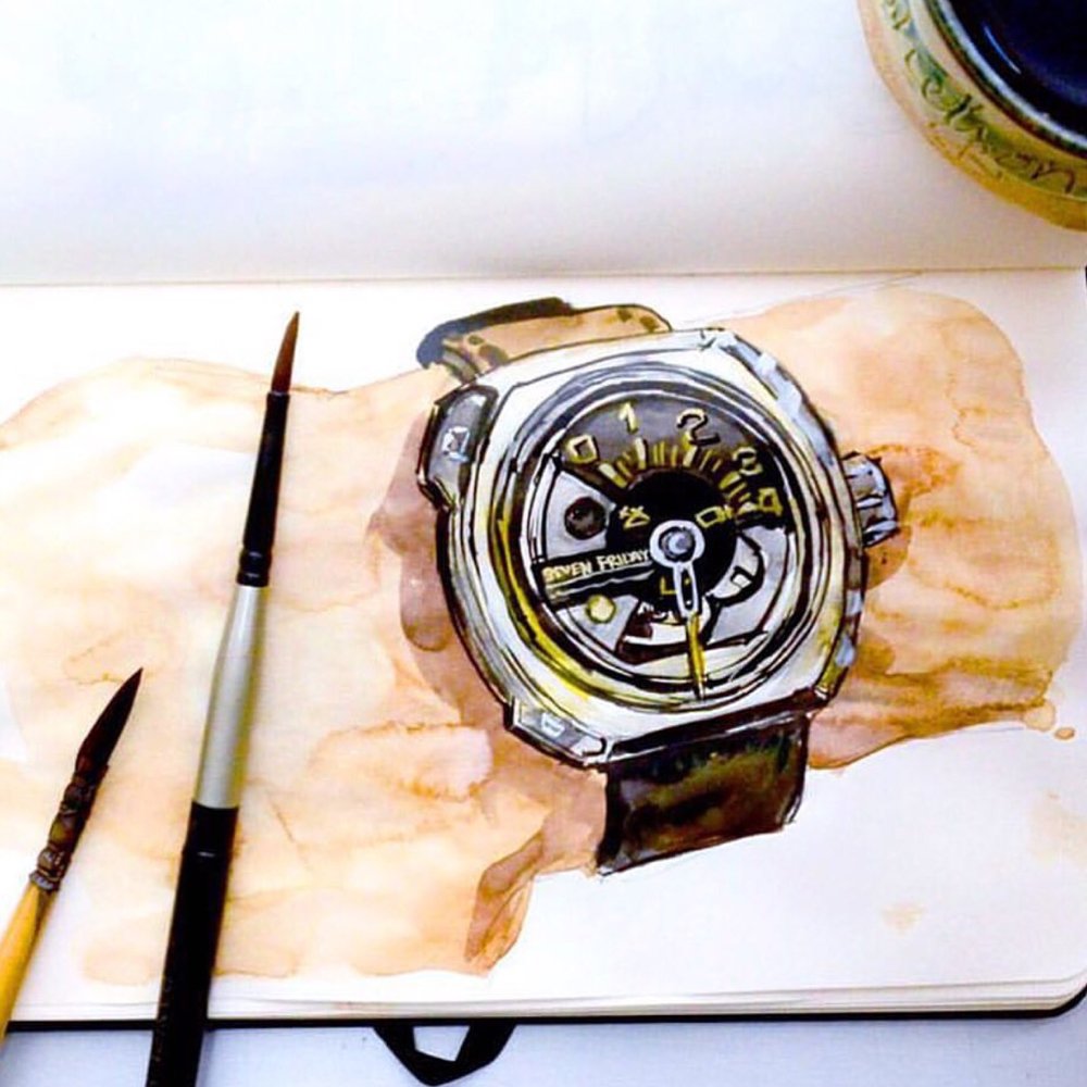 SFaholic's tweet image. Beautiful illustration of the #Sevenfriday V2 by @sunflowerman