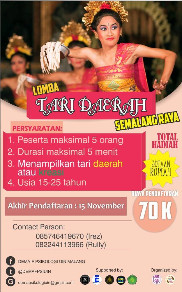 DEMAFPSIUIN's tweet photo. ayooo...buat mahasiswa dan siswa yang ada di Malang 
Silahkan ikuti Event ini :D 
@mahasiswamlg @infomalangraya https://t.co/52D8ZlmM99