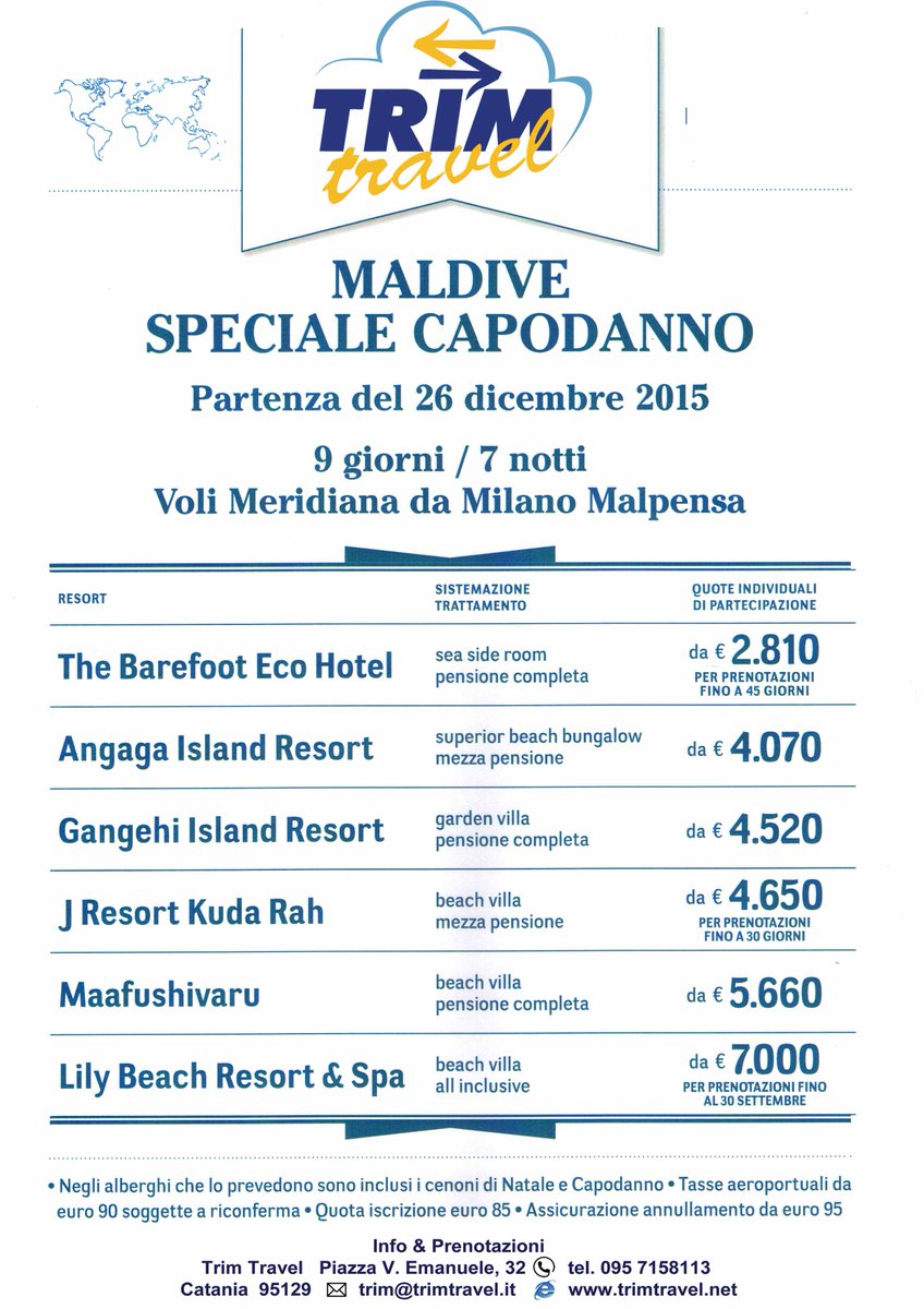 TrimTravel_'s tweet photo. "GO...AND WIN"
Festeggia il tuo capodanno alle Maldive e noi ti offriamo la possibilità di vincere 5 Milioni ! https://t.co/2YdOT7o70S