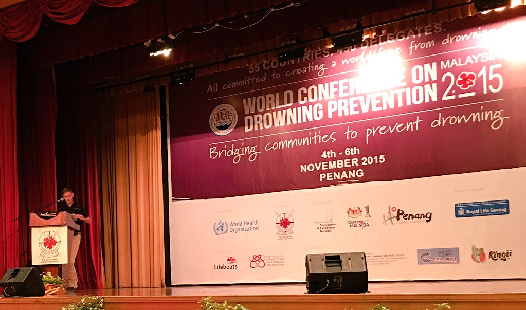 AdamWooler's tweet photo. Great to be presenting at the World Conference on Drowning Prevention in Penang, Malaysia. https://t.co/47Mfe2UkXE https://t.co/FqqKmvl20t