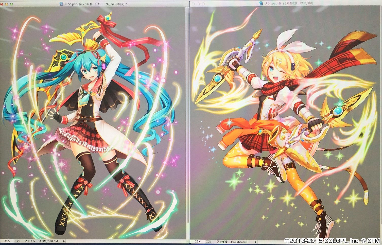 公式 魔法使いと黒猫のウィズ 初音ミク魔道杯報酬の 初音ミク と 鏡音リン の画像を一部お見せしちゃいます お楽しみに 開発中のため 内容は変更される可能性が