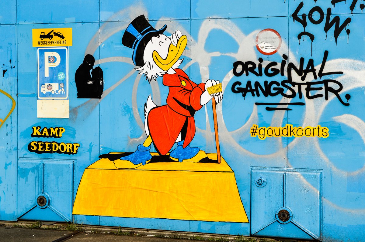 kampseedorf's tweet photo. Dag 3 #goudkoorts Original Gangster @DagobertDuckNL @DonaldDuckNL #ndsm #streetart https://t.co/Ym8uri3Rv3