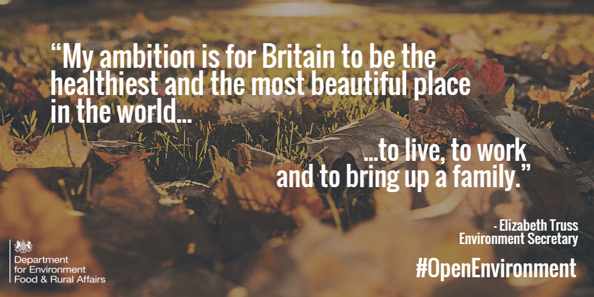 DefraGovUK's tweet image. Read Environment Secretary Elizabeth Truss’ full speech here: ow.ly/Ub63I   #OpenEnvironment