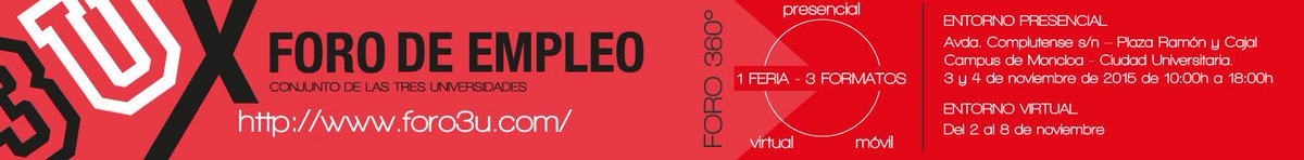geohisucm's tweet photo. Hasta las 18 hrs podéis ir a la plaza de Ramón y Cajal al #Foro3U y hasta el 8-N por Internet. @forodeempleo3U https://t.co/mQBZRzIDeO