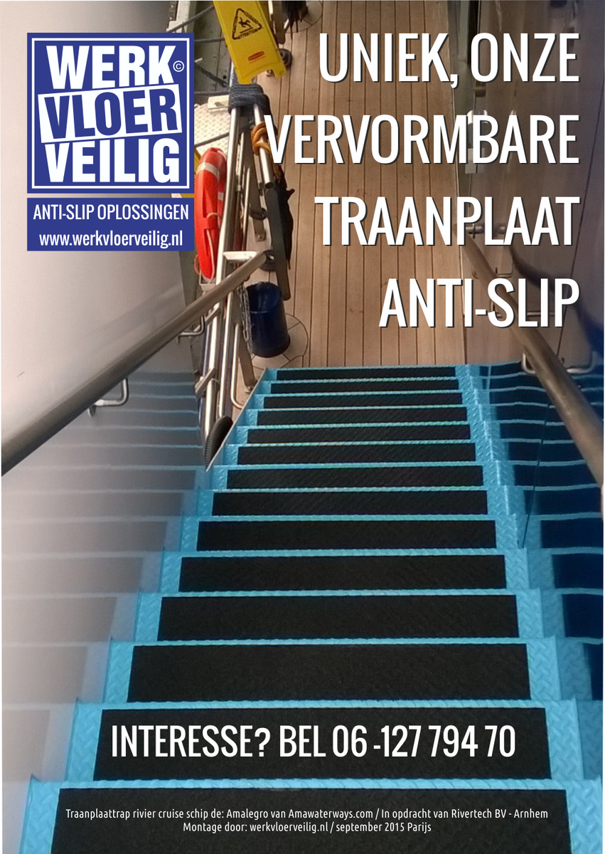 exit_signs's tweet photo. Onze unieke vervormbare anti-slip voor traanplaatstructuren. Een proef sample ontvangen? info@werkvloerveilig.nl https://t.co/pW7B6YGBWo