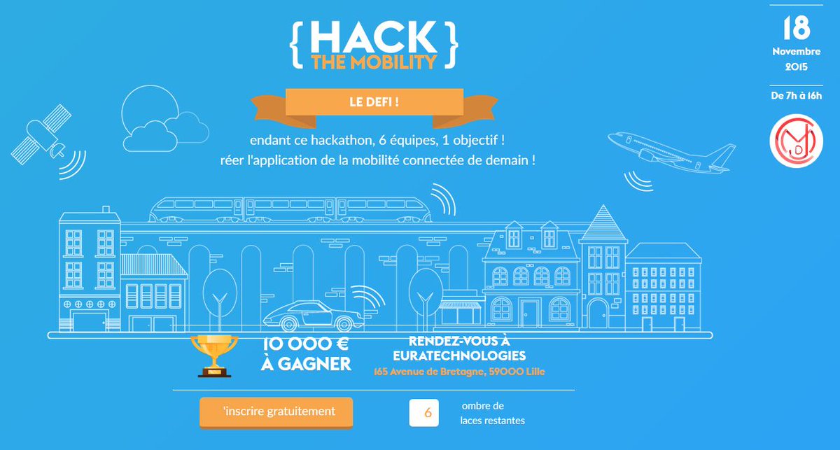 PREVOST_B's tweet image. 2 jours avant #HackTrain les hackers de la mobilité seront à Lille ! Inscrivez vous !
hackthemobility.fr