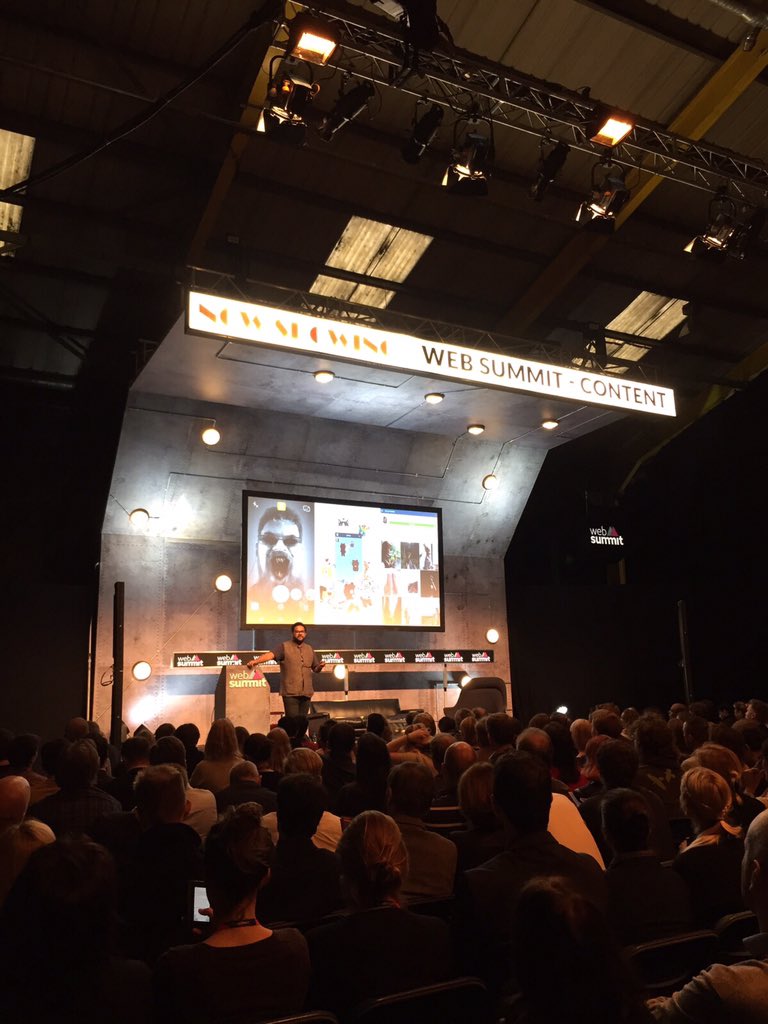 rishmitra's tweet photo. Enjoyed my talk on Rise of the Visuals, #AugmentedReality, #InternetOnThings at #websummit - thanks @WebSummitHQ https://t.co/RV7M5now7C