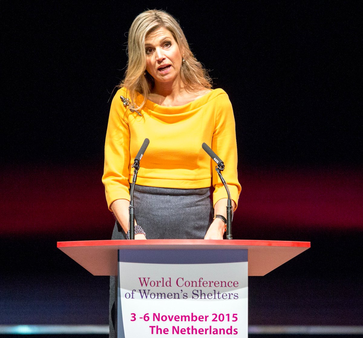 koninklijkhuis's tweet photo. Koningin Máxima @3worldshelter "Everyone has the right to a life without violence." #3wcws https://t.co/cN84sOxZ8e https://t.co/vFvwk3n3Jw