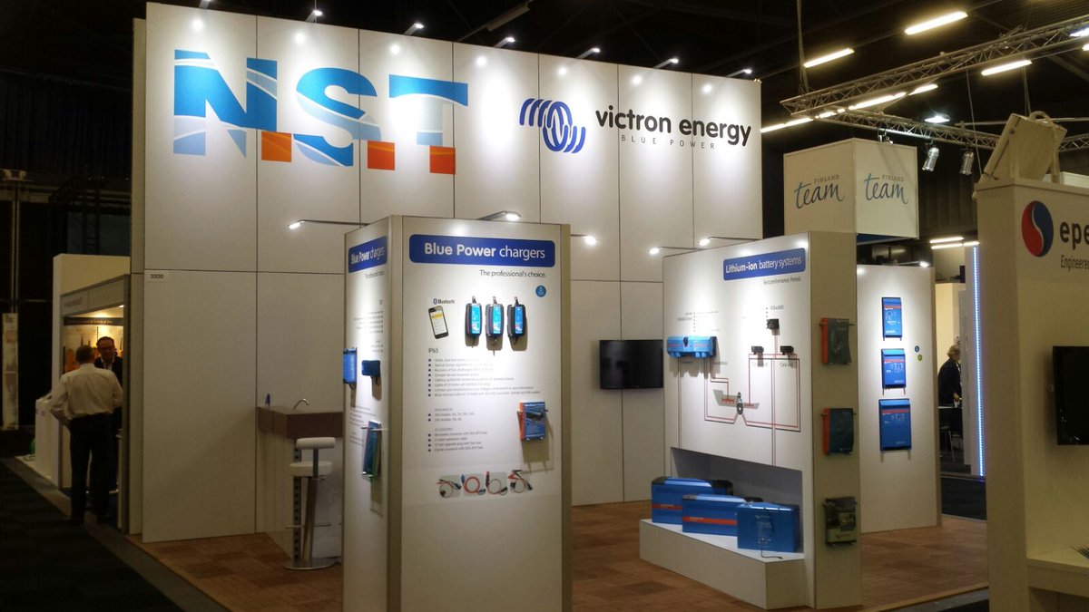 NSTBV's tweet photo. De laatste innovaties op het gebied van mobiele energie: stand 3320 #Europort2015 @Victron_Energy . en @NSTBV https://t.co/BmrJx95HA7
