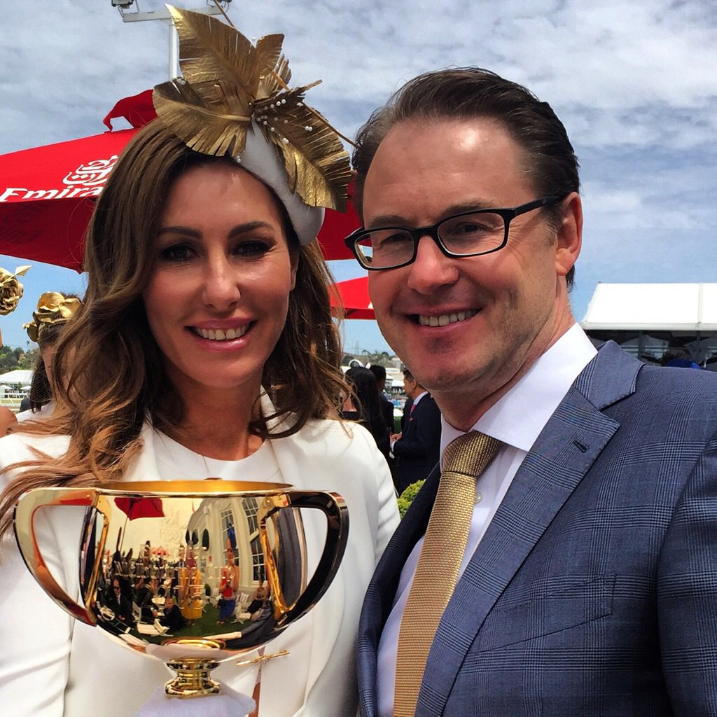 MrsAndreaMoss's tweet photo. What a thrill to actually get to hold 'The Cup' on Melbourne Cup Day! Congratulations Michelle Payne for winning it! https://t.co/vQwEeTjZaT