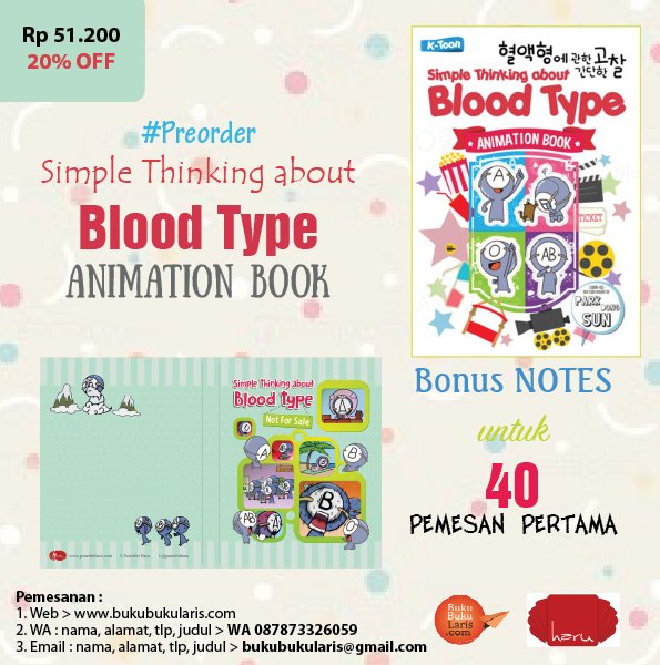 bukubukularis's tweet photo. Preorder #BloodTypeAnimation + NOTES Rp 51.200 >> https://t.co/e0DLDCxF5P⦠@NovelAddict_ @penerbitharu https://t.co/6SKnqFDqwd