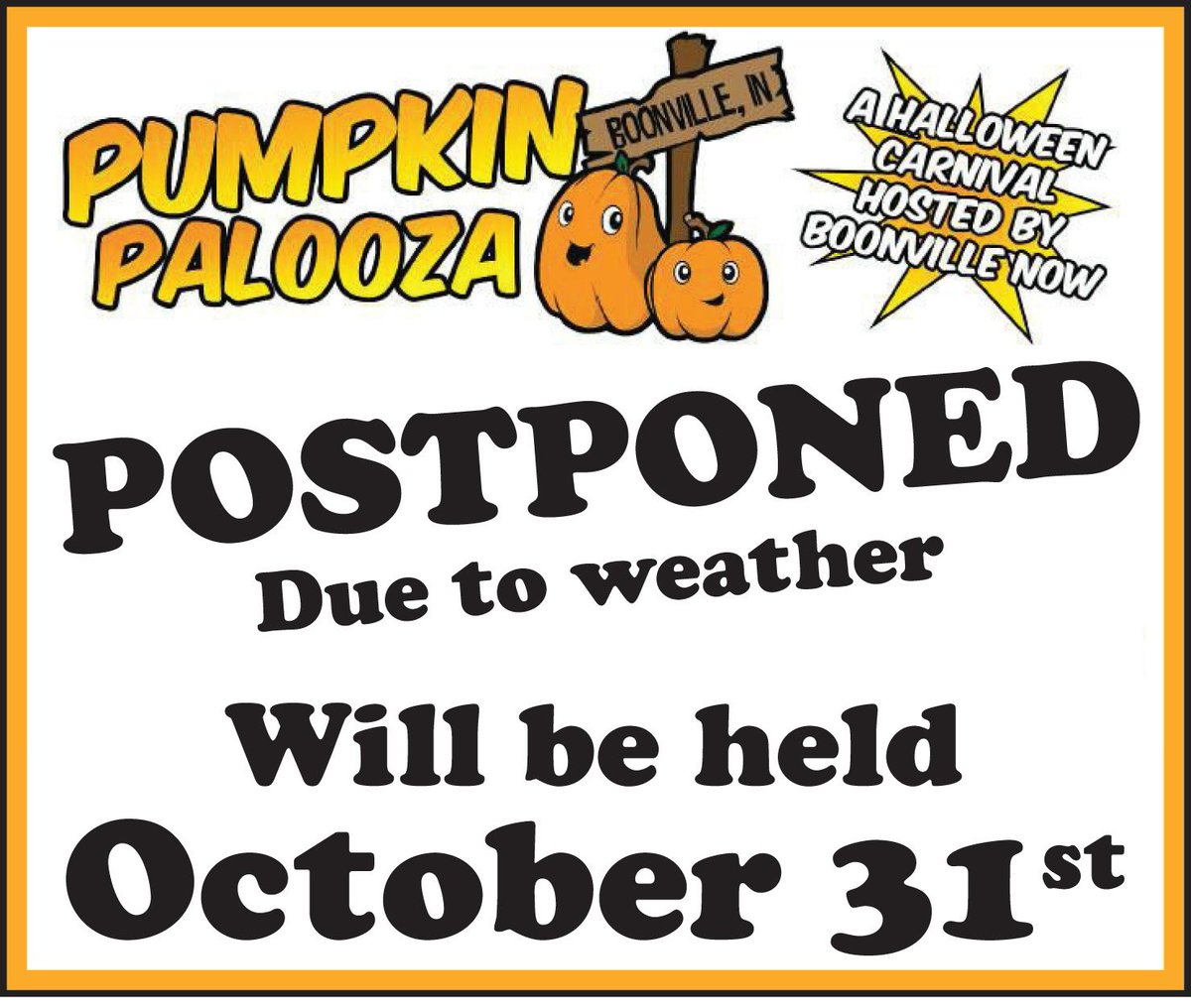 Pumpkin Palooza, a Halloween Carnival, will be held Oct. 31 from 11-4 at the Warrick County School Admin. Field.