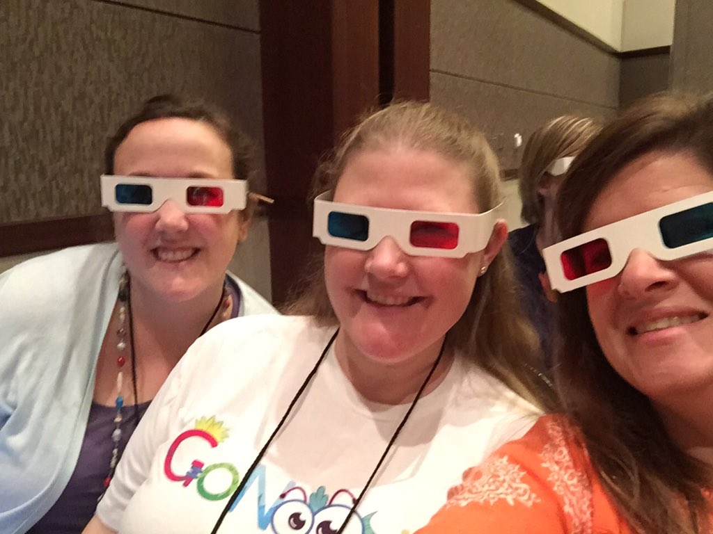 flinng's tweet photo. Ending #scedtech2015 in 3D with my BFFs @cathi_hadd @Debbie_Leonard1 https://t.co/f0mjKmtbGG