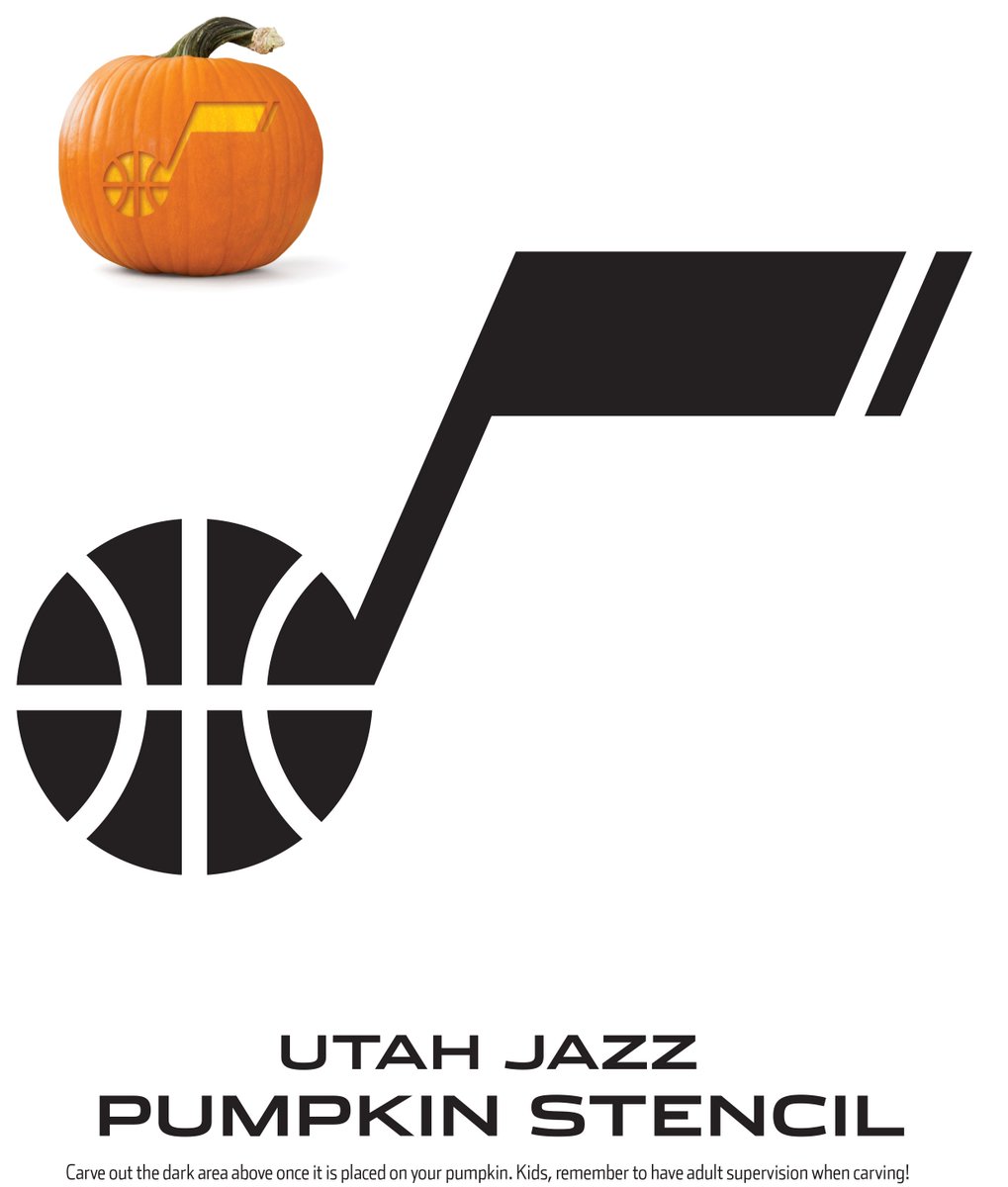 Here's your #JazzPumpkin Stencil. Tweet us pics. Make us proud.   Download PDF: bit.ly/1GvDMhF  🎃🎃🎃 https://t.co/uUL2OYTFLq