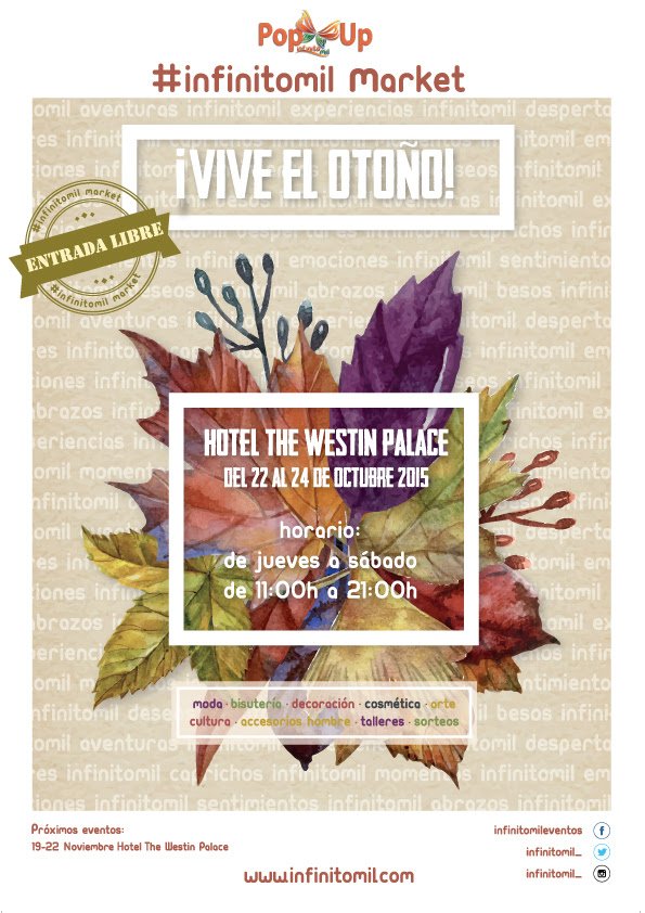 Vuelve del 22 al 24 de octubre <a href="/infinitomil_/">infinitomil</a> esta vez al legendario @Westin_Palace #inifinitomil