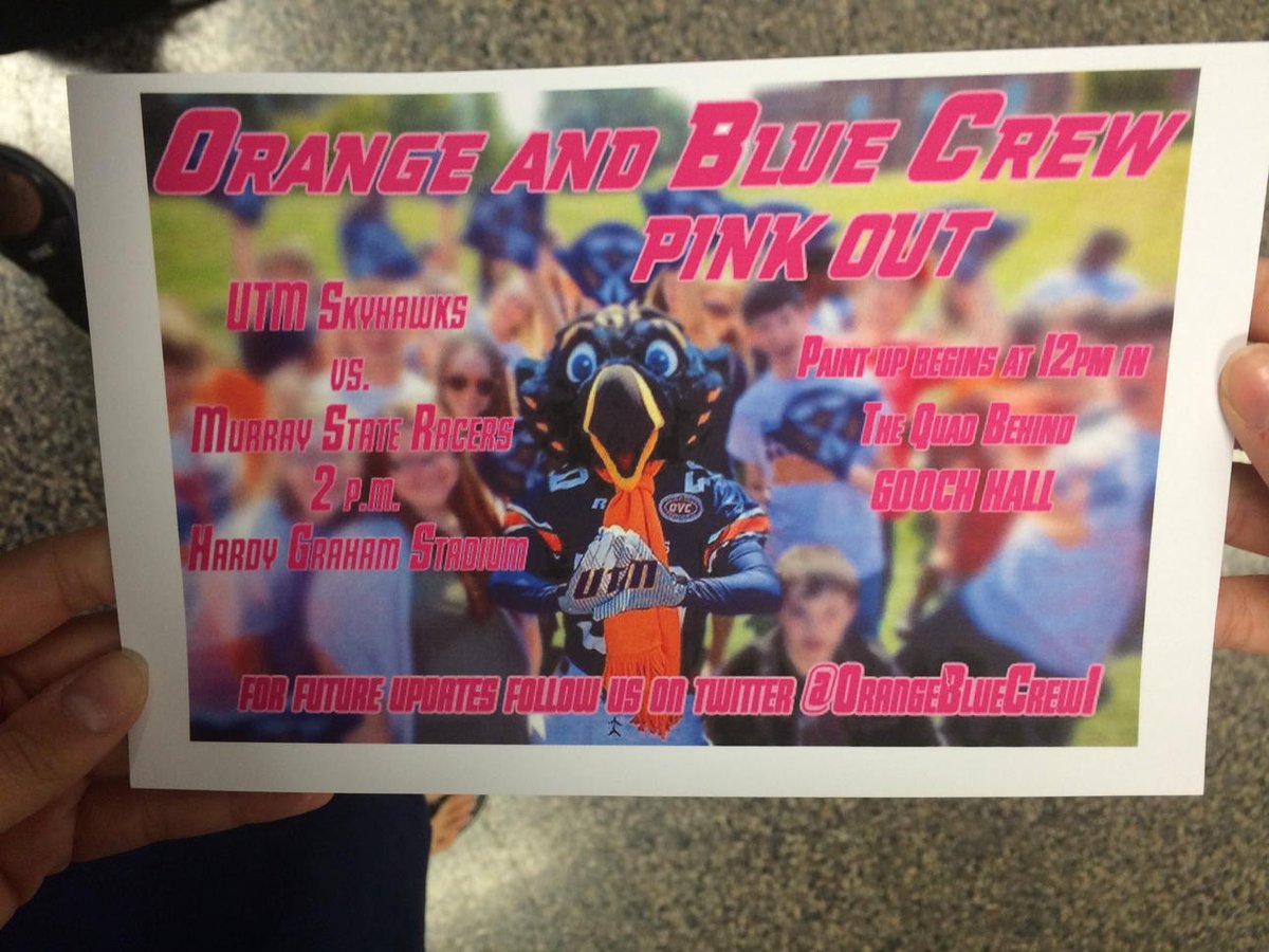 Come out and support <a href="/UTM_FOOTBALL/">UT Martin Football</a> tomorrow against Murray State. #BeatState #HawkUp