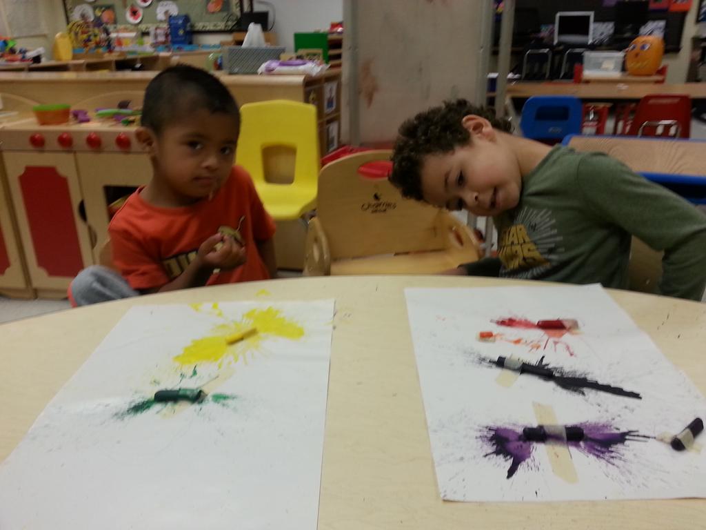 LShebat's tweet photo. PSE Scientists at work, reading THE DAY THE CRAYONS CAME HOME, and melting crayons with a "hair driver".@HillsideES https://t.co/pIkv9RYbI9