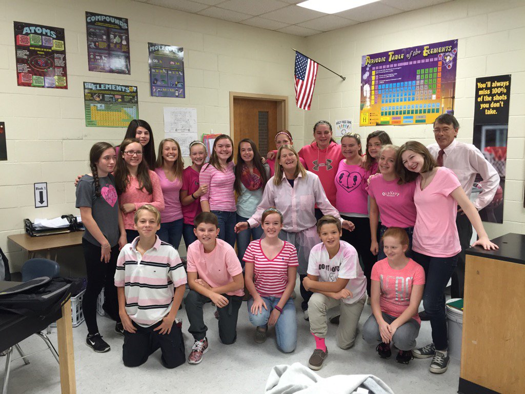 KCMSTrojans's tweet image. Ms. Orem wearing a "pink" tutu in support of Breast Cancer Awareness. Sharing our KCMS spirit!