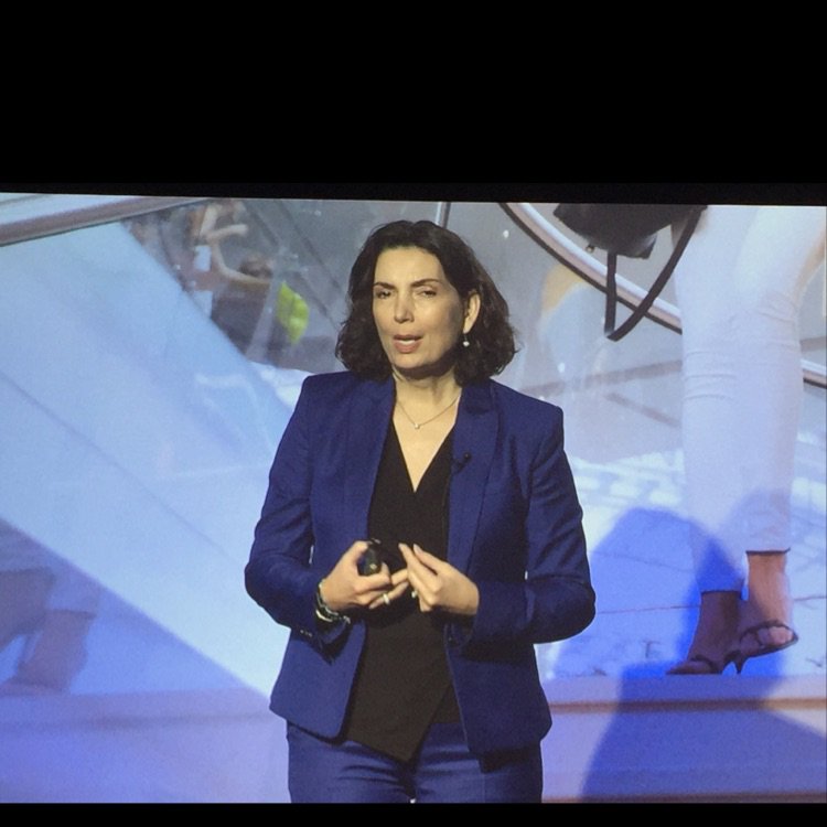 bizuser's tweet photo. .@LoriMitchellKel takes the stage covering retail roadmap #SAPRF15 https://t.co/hrBjh0WB38