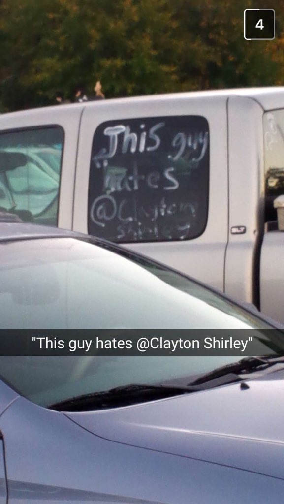 Clayton_Shirley's tweet photo. Well guys, I guess I did my job this week. Spotted at Northside High School this morning. https://t.co/I854k66wrk