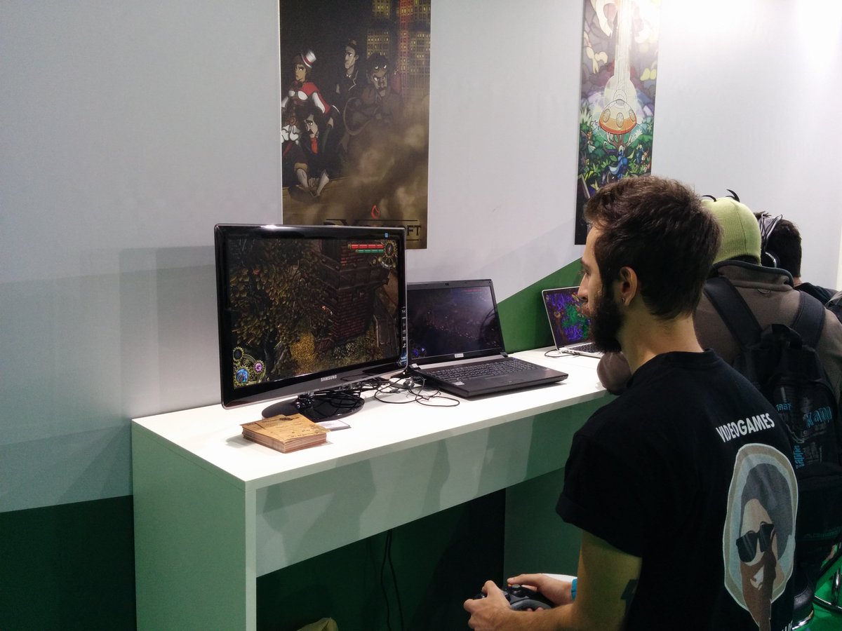 SteampunkLeague's tweet photo. In diretta dal @MilanGamesWeek 
#TheSteampunkLeague #milangamesweek #gamedev #indiedev #videogames #eppela https://t.co/Ce8wSVjiXg