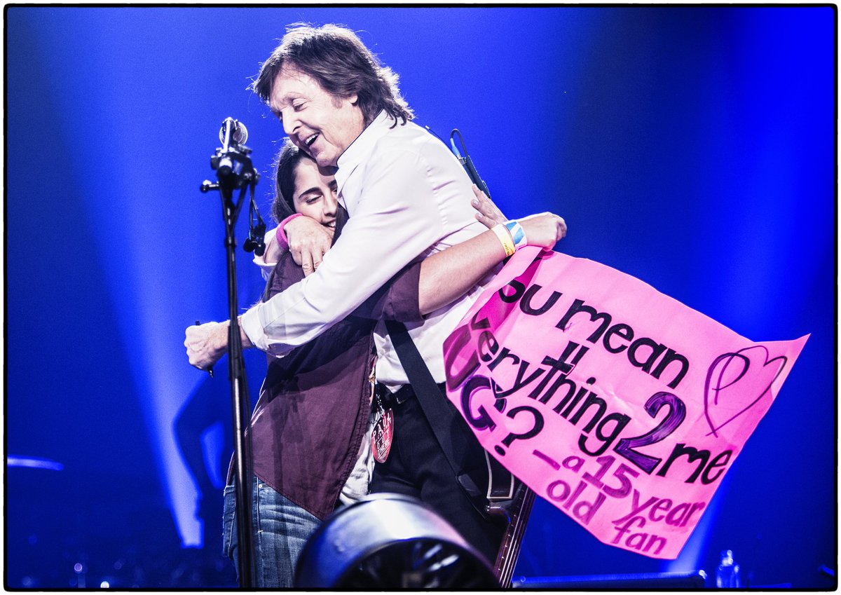 Paul hugs fan at Buffalo show #OutThere