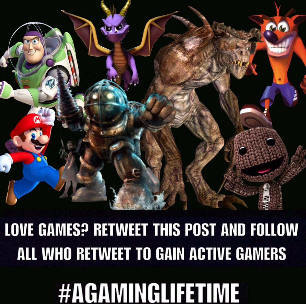RT for active gamers

#FollowFriday #GamersUnite <a href="/Lord_Arse/">Lord Arse!</a> <a href="/GamesShed/">The Games Shed / TGS</a> <a href="/gamesyouloved/">GamesYouLoved</a> @jdkirkup1 <a href="/247_Gamer/">24-7 Gamer</a> <a href="/Xbox/">Xbox</a>