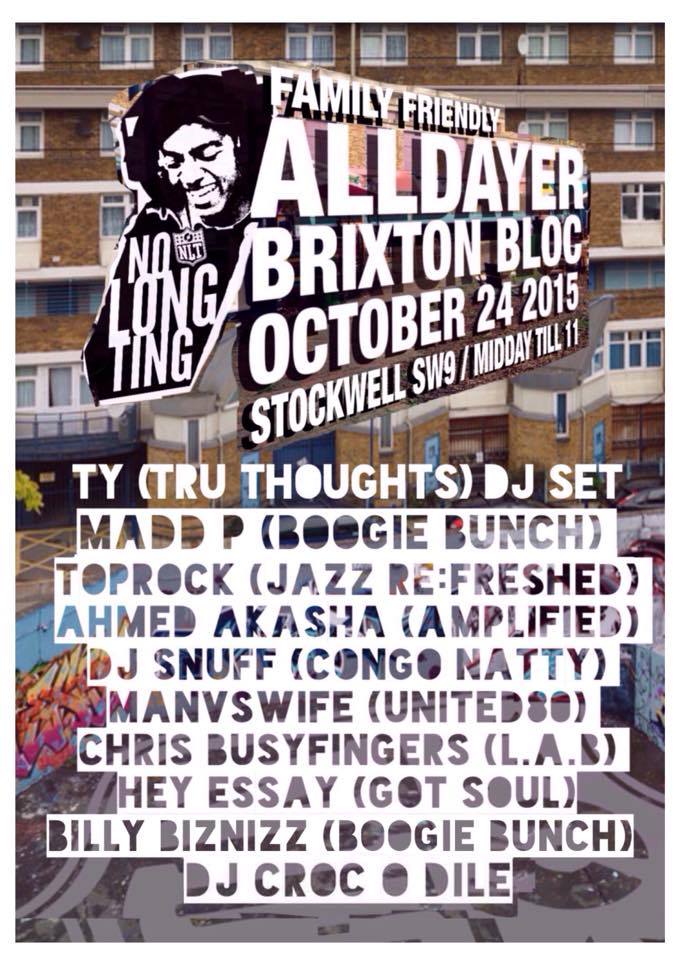 DJBurntBridges's tweet photo. DJin this SAT 24th at @Brixtonbloc with @TYmusic, @JazzRefreshed #BillyBiznizz #BoogieBunch #Allday #HipHopSoulDance https://t.co/NV9YskONMe