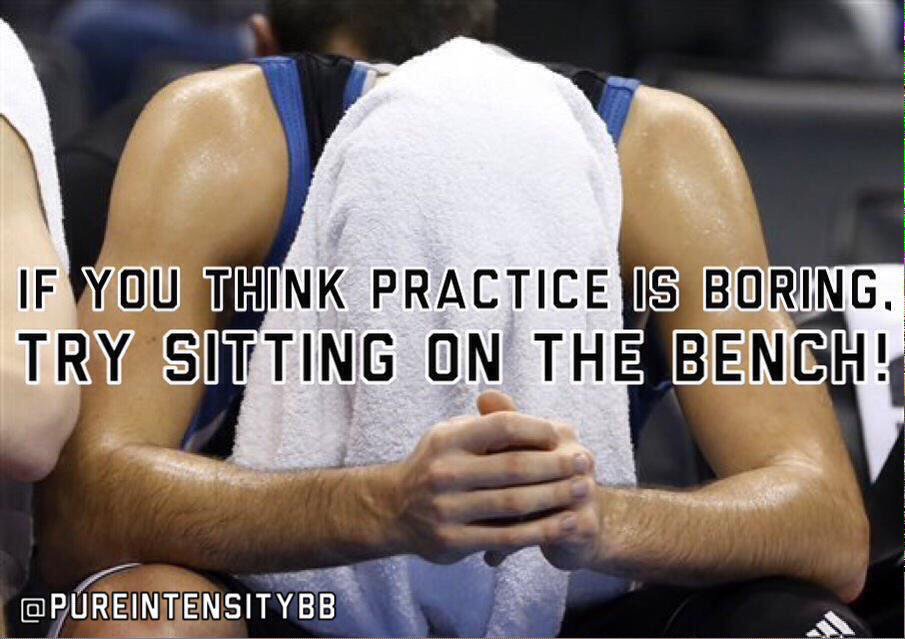 PureIntensityBB's tweet photo. If you think practice is boring...Try sitting on the bench. https://t.co/NhC8PTwHoL