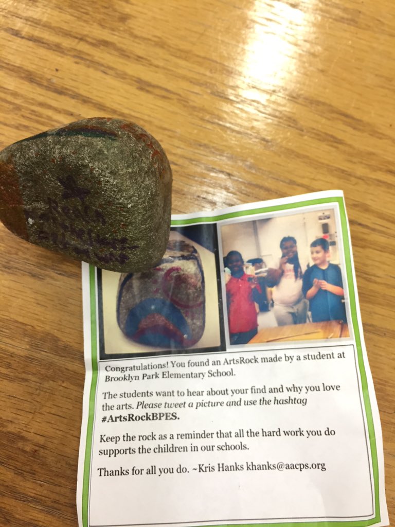 Found one.... Message states "Reach for the stars" #ArtsRockBPES #AACPSAwesome