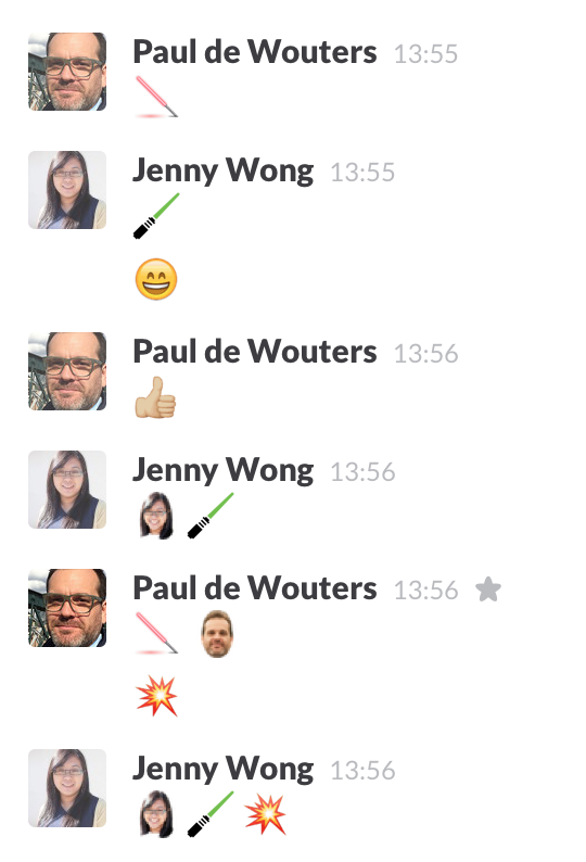 miss_jwo's tweet photo. What conversations look like at work. Ps. @humanmadeltd are hiring 😜 https://t.co/QPNDszKb9V https://t.co/6CCQ8AS0jc