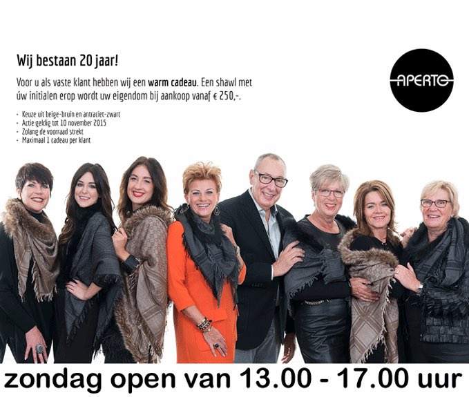 Apertomode's tweet photo. ZONDAG OPEN VAN 13.00 - 17.00 UUR https://t.co/AsrhQjALnQ
