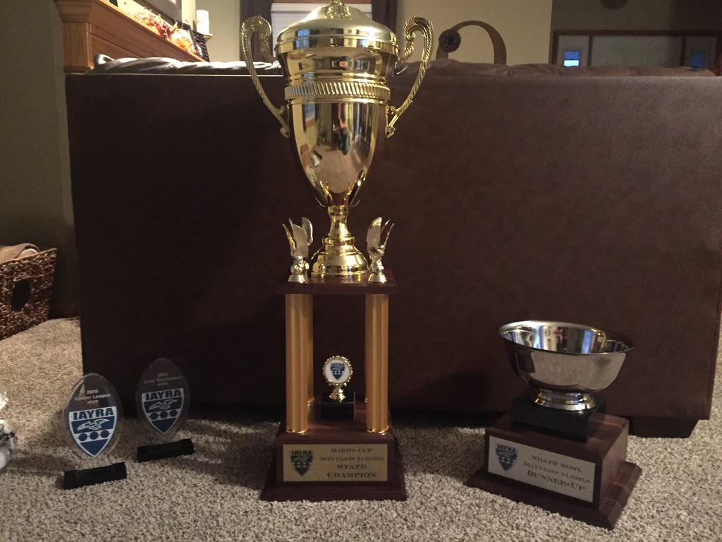IowaYouthRugby's tweet photo. Will your team be bringing one of these home tomorrow? #state #girlsrugby #buildinggold https://t.co/Nd8F2moV60