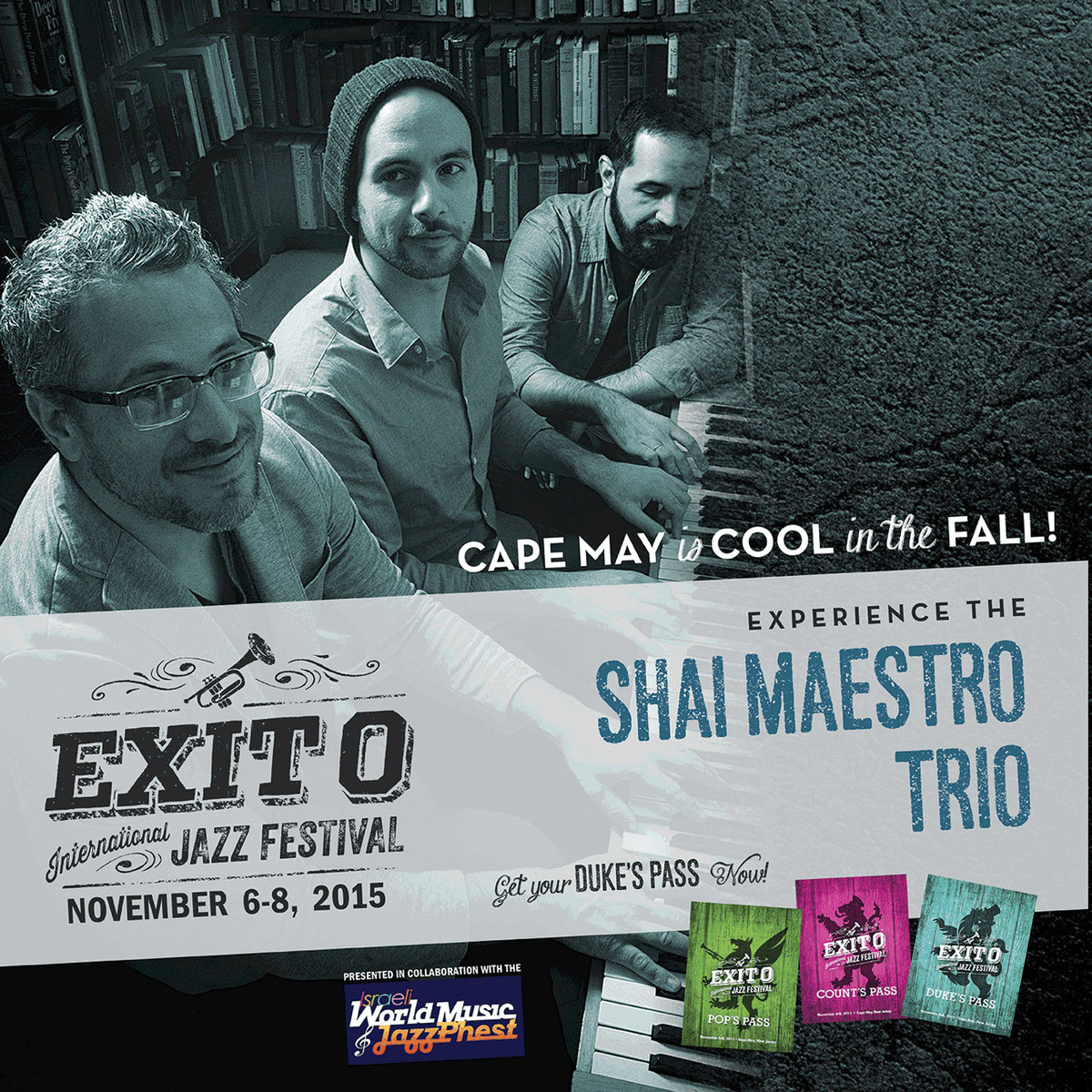 SHAI MAESTRO TRIO at Exit O Festival on Nov 7, check it out ! @ShaiMaestro