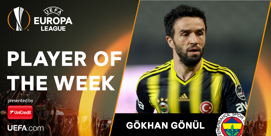 EuropaLeague's tweet photo. Gökhan Gönül is the #UEL player of the week with 88% of the vote... https://t.co/lMQrm5y09m