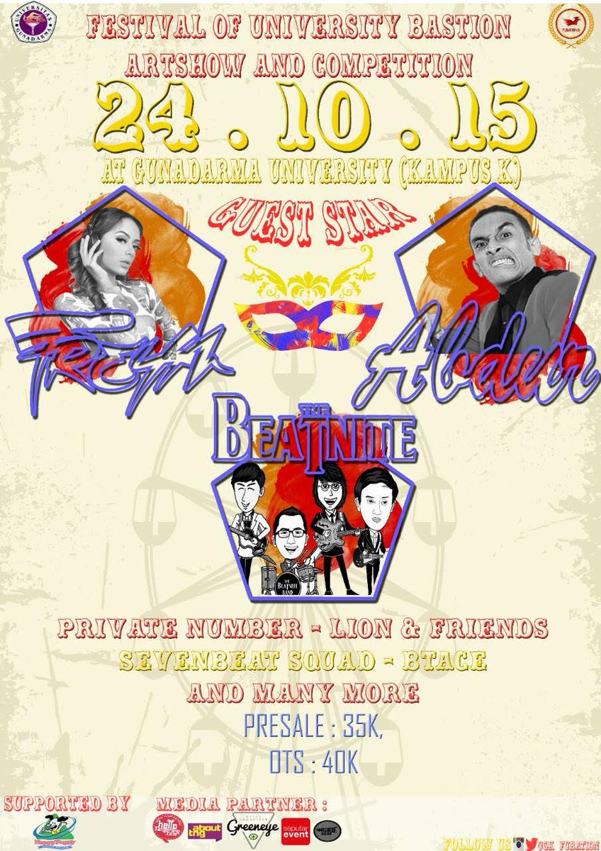 BESOK!! .@ugk_fubation 24 Okt di Lap. Parkir Univ.Gunadarma w/ <a href="/pipigo/">pigo</a> <a href="/abdurarsyad/">Abdur Arsyad</a> <a href="/pnprivatenumber/">Private Number</a> <a href="/beatnite/">The Beatnite INA</a>