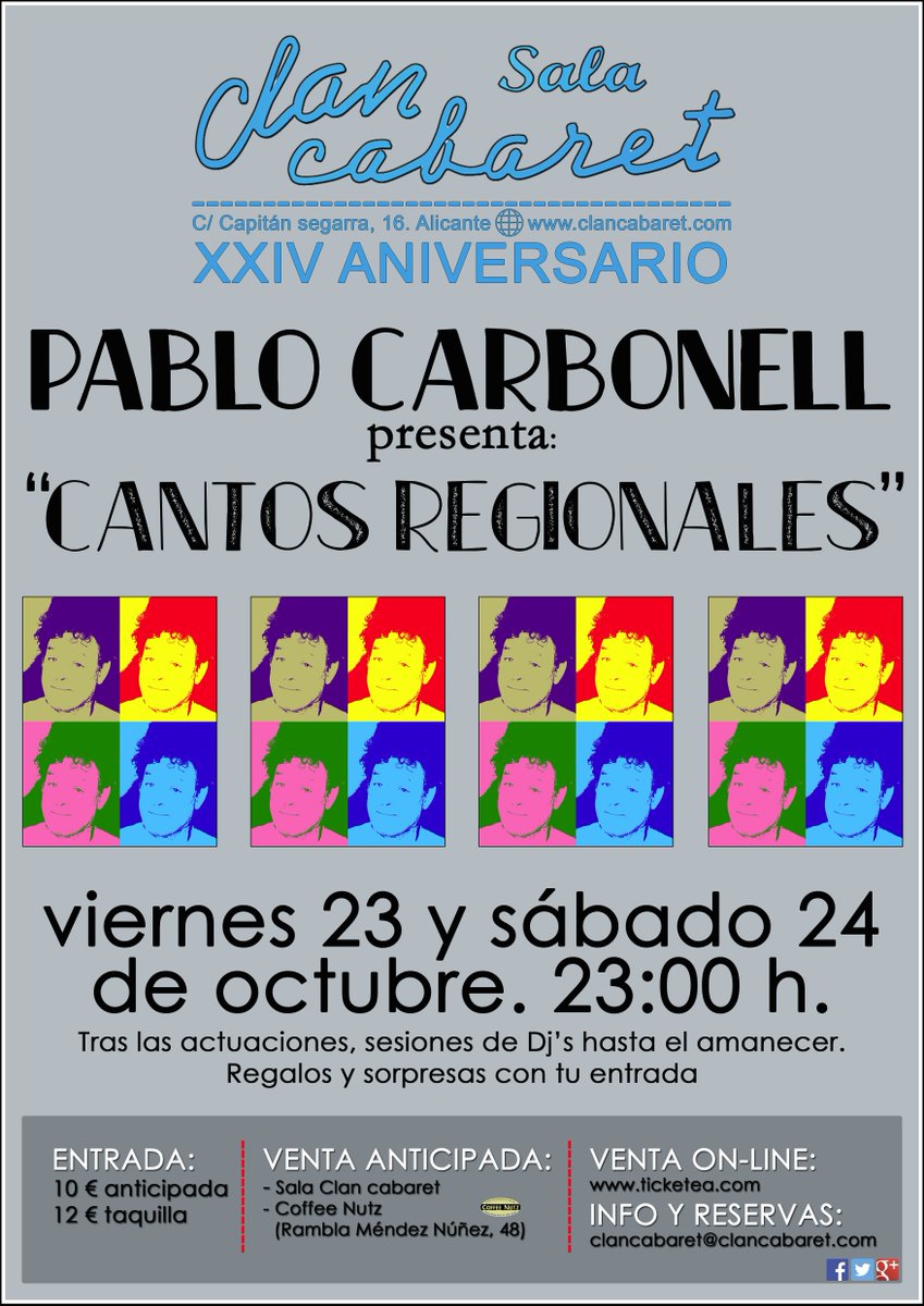 djfont's tweet photo. Este #findesemana a tope con @Carbonellsg en el aniversario del @ClanCabaret en #Lamillorterretadelmon #nomelopierdo https://t.co/AGRLSKOcij
