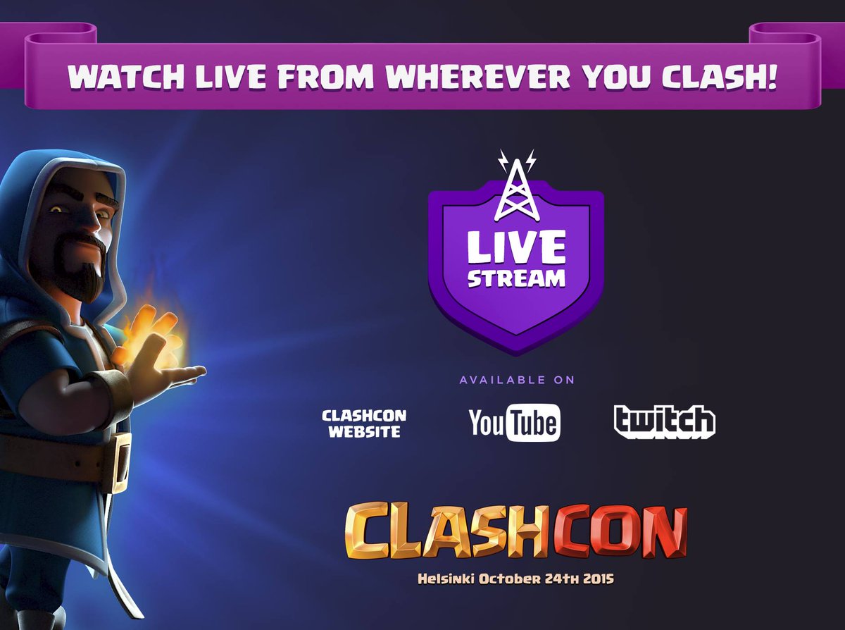 ClashofClans's tweet photo. The countdown has begun! Less than 24 hours until #ClashCon begins. Watch live here: https://t.co/oXWnuvVwe0 https://t.co/vFnGf036WO