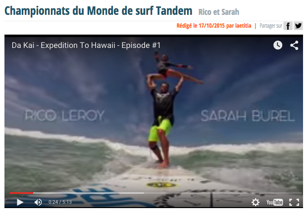 ibiyFR's tweet photo. Merci @oceansurfreport pour l'article sur #Rico&Sarah : mondiaux de #surftandem à Hawaii ! https://t.co/gYHj7gJtqQ https://t.co/u7dbBxrm5t