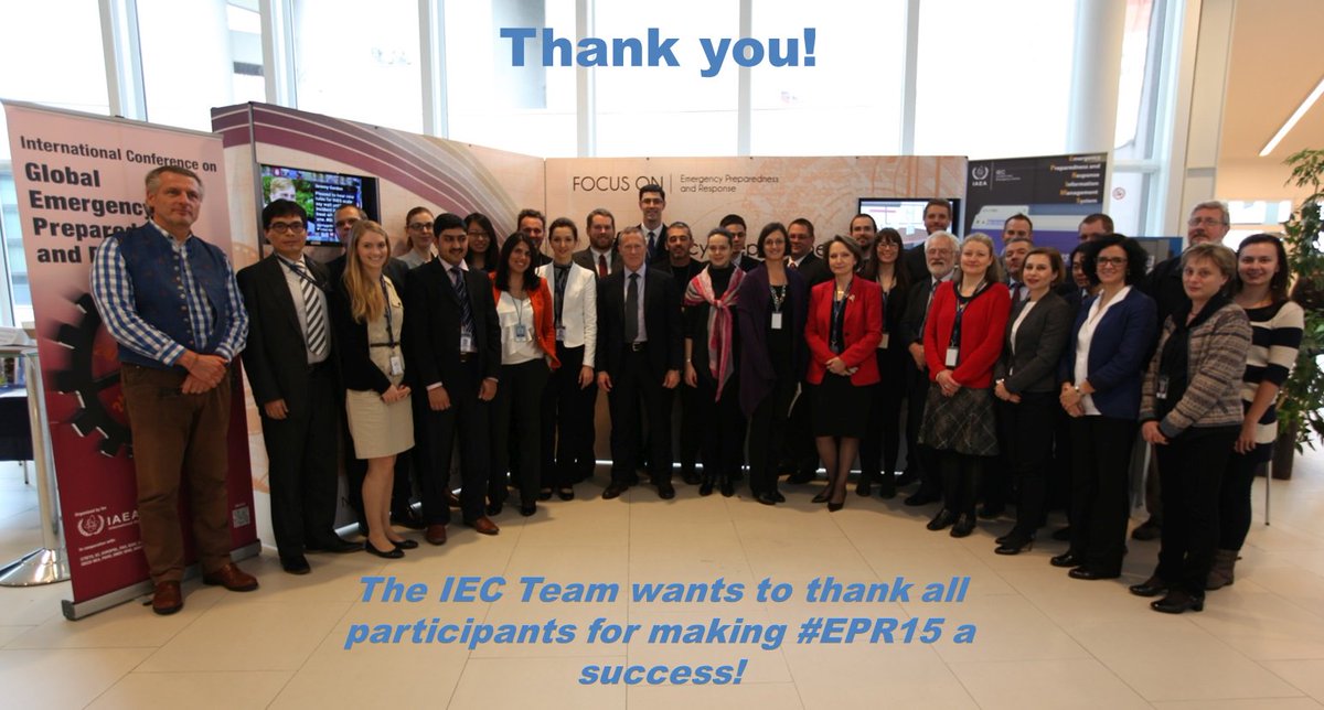 IAEANS's tweet photo. This was #EPR15. Thank you for 5 days of great discussion! The #IAEA's IEC wishes everyone a safe travel back home. https://t.co/EU5jFvNLzA