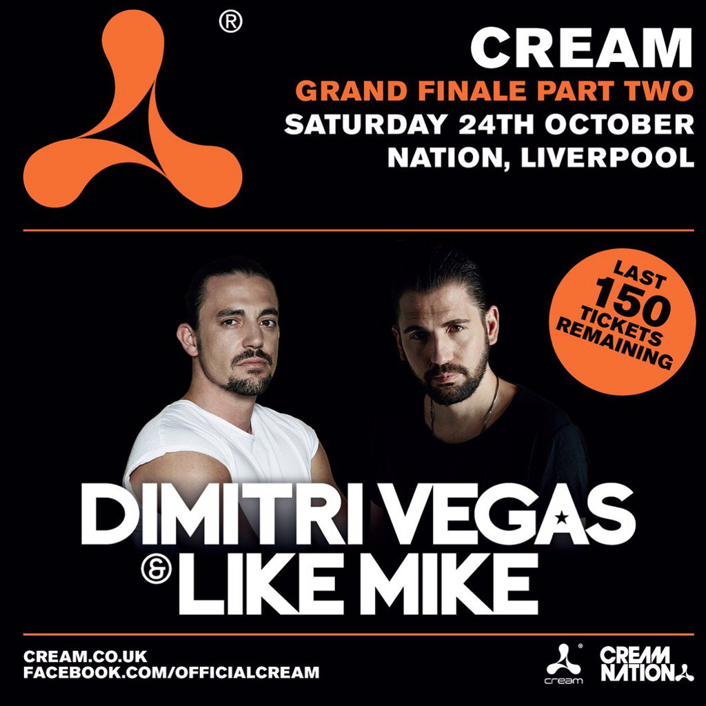 dimitrivegas's tweet photo. Who's joining us tomorrow for #CreamGrandFinale P2 !? @officialcream @likemike https://t.co/w6HT5RGrkt
