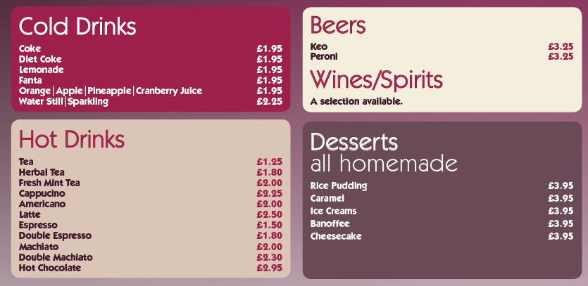 Can't decide on what to eat for lunch? There's something off our new lunch menu that's right for you!