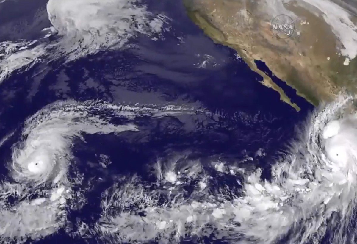 .@NASA TV just showed images of massive hurricanes Patricia and Olaf from space. Wowsers. nasa.gov/multimedia/nas…