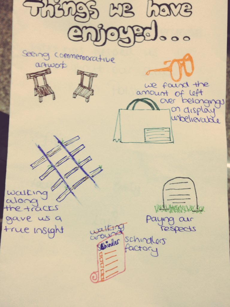 The girls reflected this morning by writing poems and diaries #poland2015 <a href="/FlixtonGS/">Flixton Girls School</a>