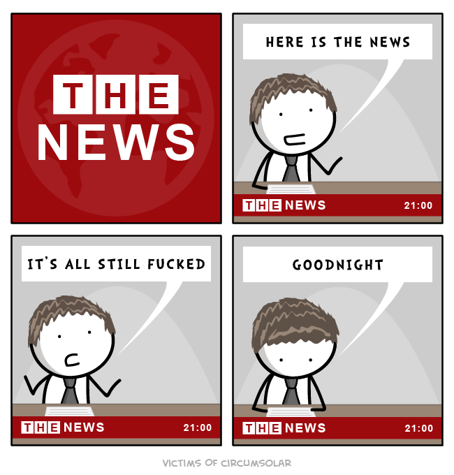 victimsofcomics's tweet photo. Don't worry if you've missed the news today, because this comic has all the news: https://t.co/ozI9HKqQfi