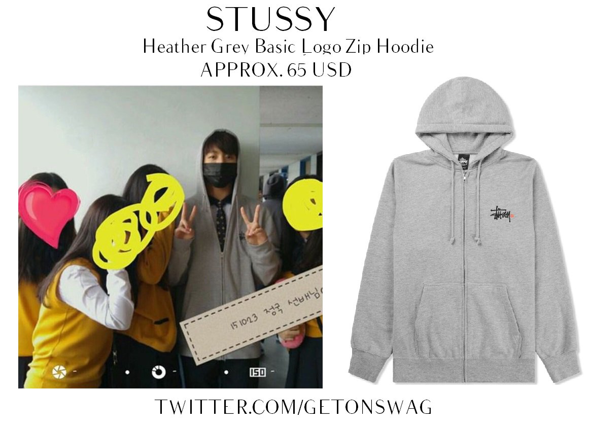 Beyond The Style ✼ Alex ✼ on X: JUNGKOOK #BTS 160220 #JUNGKOOK Obey Icon  Face Heather Grey Hoodie @BTS_twt  / X