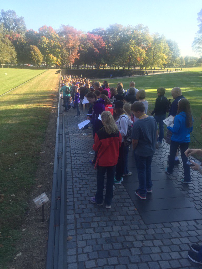 clschargers's tweet photo. Touring the Vietnam Memorial this morning. #dctrip15 https://t.co/dIDaaTAlGP